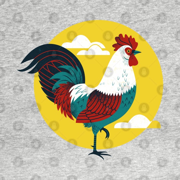 Cock-a-doodle-doo by Lucie Rice Illustration and Design, LLC